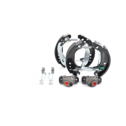 BESTPRICE Kit Frein Essieu Arrière Y Compris 4x Mâchoires De Frein Essieu Arrière Pour Frein à Tambour 1x Kit Montage 2x Cylindres Frein De Roue Compatible Avec RENAULT CLIO, TWINGO